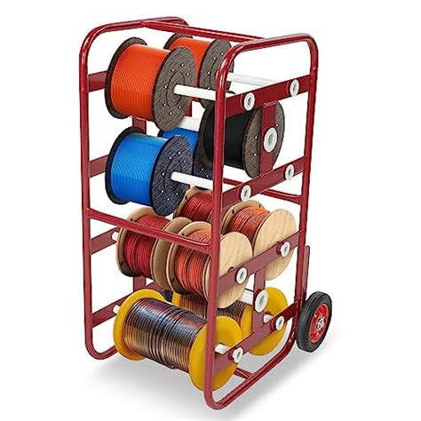 Wire Spool Rack Cable Caddy, Red 